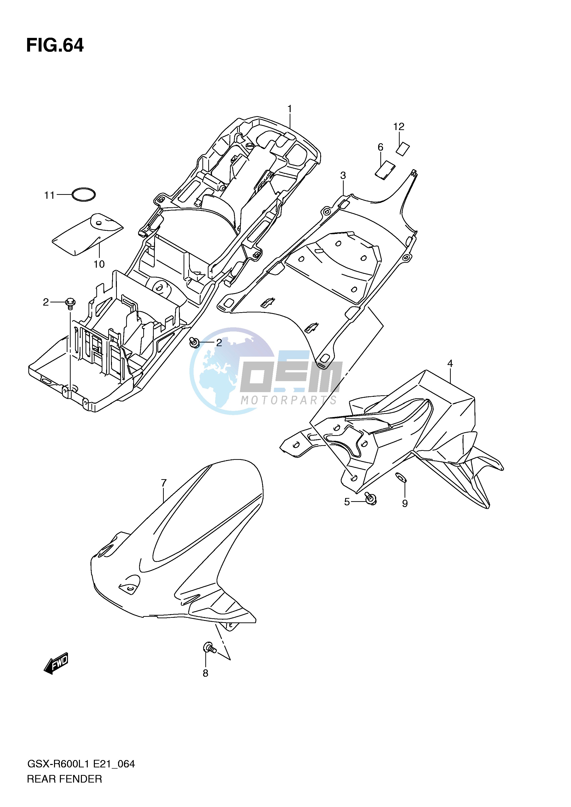 REAR FENDER (GSX-R600UEL1 E21)