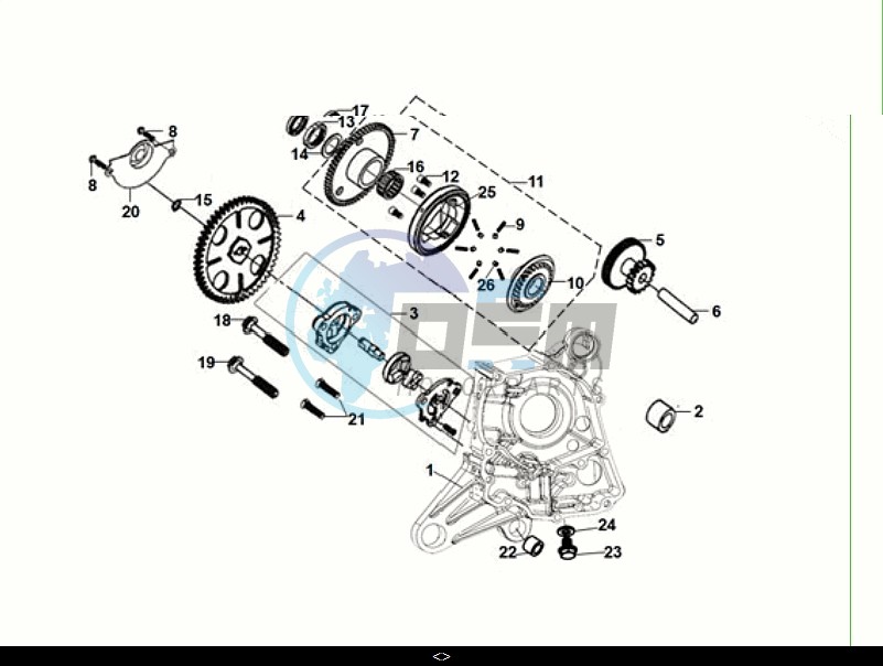 R CRANK CASE-OIL PUMP ASSY