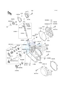 KX 100 A [KX100 MONSTER ENERGY] (A6F - A9FA) D8F drawing ENGINE COVER-- S- -