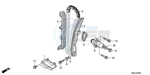 TRX500FA9 Australia - (U) drawing CAM CHAIN/TENSIONER