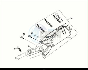 FIDDLE II 50 EFI (AF05W6-EU) (M2) drawing EXHAUST MUFFLER