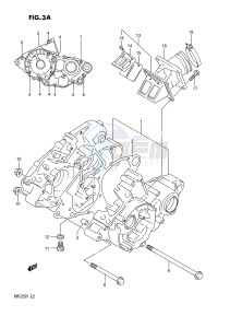 RM125 (E2) drawing CRANKCASE (MODEL L M)