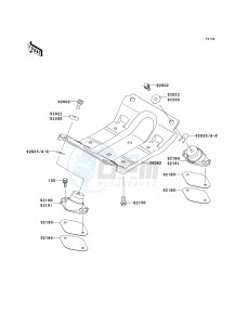 JS 800 A [800 SX-R] (A6F-A9F) A8F drawing ENGINE MOUNT