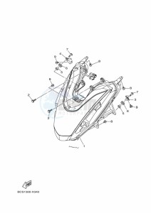 MWS155-A TRICITY 155 (BGD8) drawing HEADLIGHT