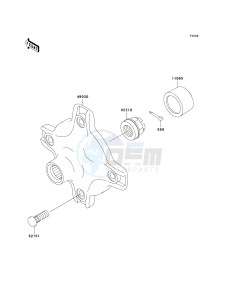 KVF 360 A [PRAIRIE 360 4X4] (A6F-A9F) A6F drawing REAR HUB