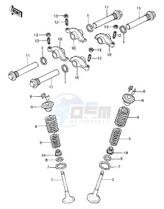 KZ 440 B (B1) drawing ROCKER ARMS_VALVES -- 80 B1- -