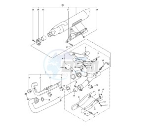 XVS A MIDNIGHT STAR 1300 drawing EXHAUST SYSTEM