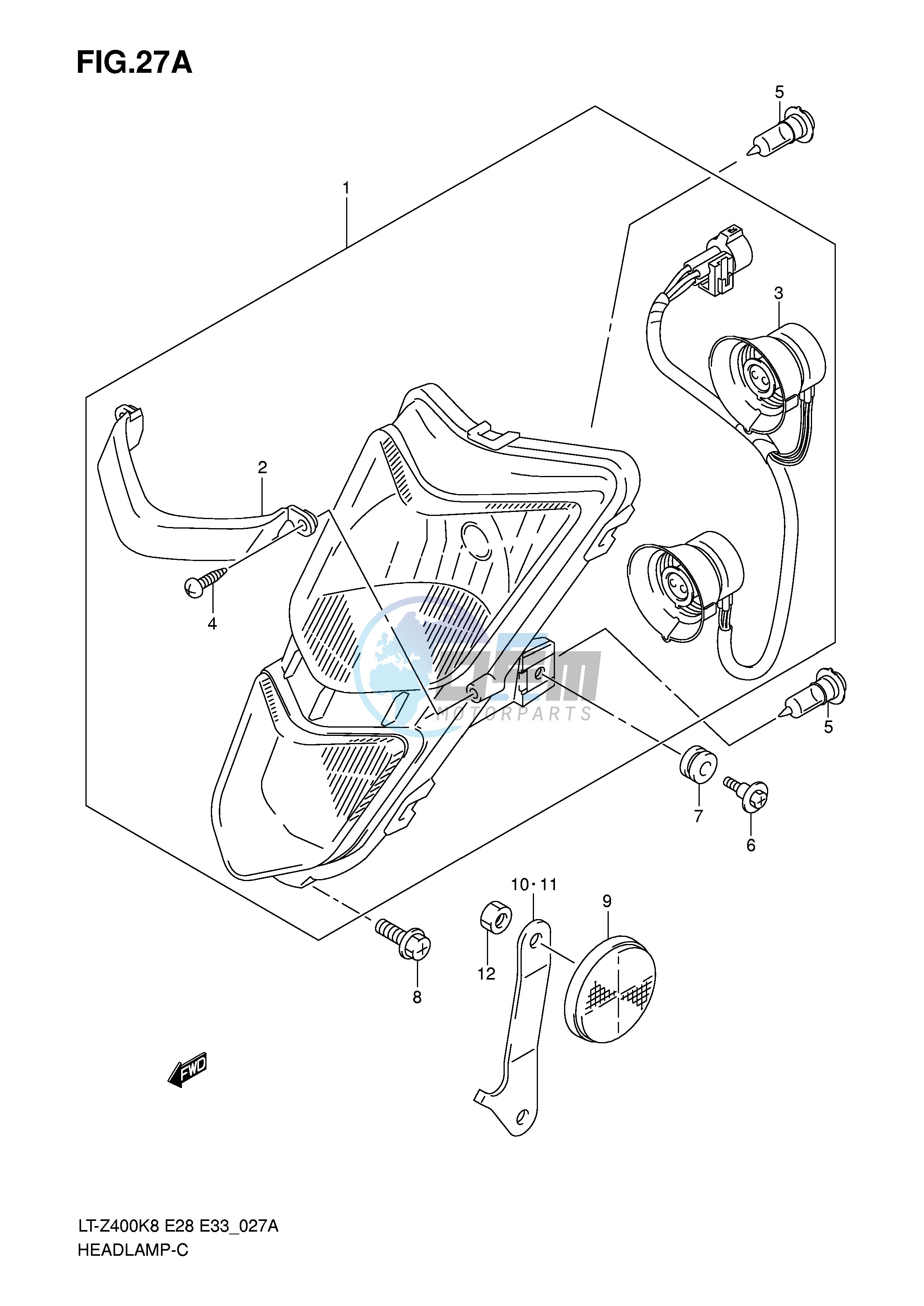 HEADLAMP (LT-Z400Z)