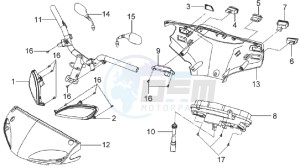 JET EURO X 50 BC ENGINE drawing HANDLEBAR / HANDLEBAR COVER / DASHBOARD