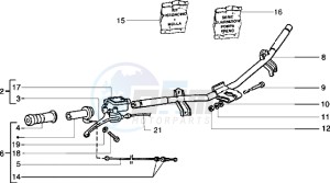 NRG 50 MC3 drawing Handlebars component parts