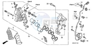 CBF1000TA France - (F / ABS CMF) drawing R. FRONT BRAKE CALIPER (CBF1000A/T/S)