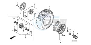 TRX420FMA Europe Direct - (ED / 2ED 4WD) drawing FRONT WHEEL