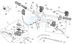 Scarabeo 50 2t e2 (eng. piaggio) drawing Controls