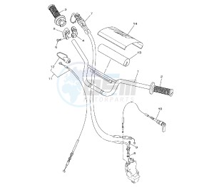 TT R 110 drawing STEERING HANDLE AND CABLE