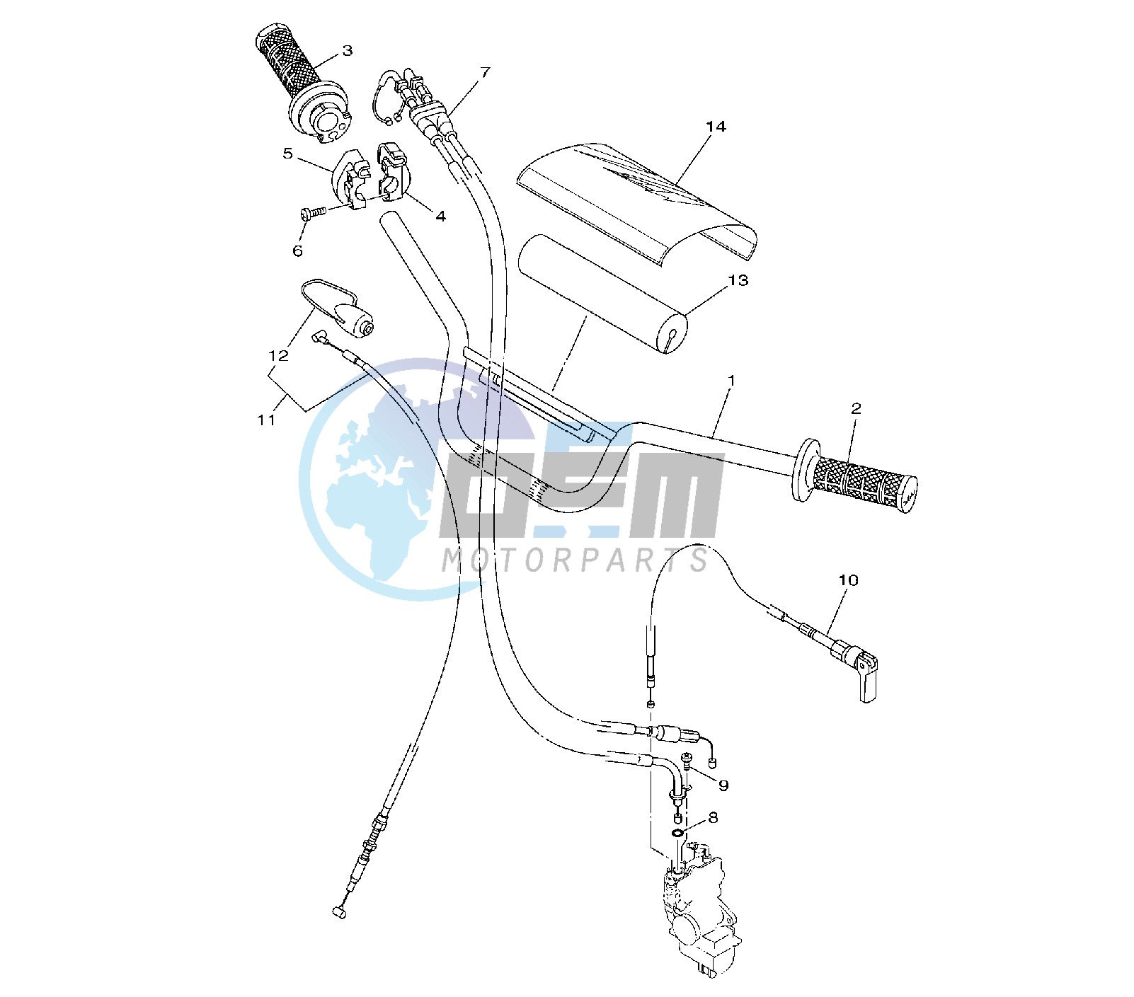 STEERING HANDLE AND CABLE