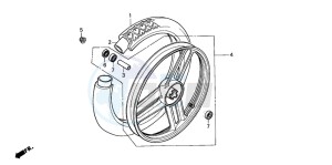 PK50SM drawing FRONT WHEEL