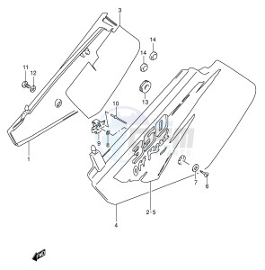 DR350 (E1) drawing FRAME COVER (MODEL T)