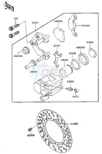 KX 250 D [KX250] (D1) [KX250] drawing FRONT BRAKE