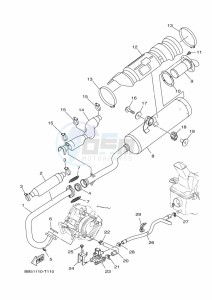 YFM450FWBD KODIAK 450 (BB5M) drawing EXHAUST