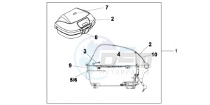 CBF1000T9 F / ABS CMF drawing 45L TOP BOX T T YPE FOP ONLY