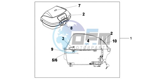 45L TOP BOX T T YPE FOP ONLY