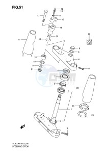 VL800 (E2) VOLUSIA drawing STEERING STEM