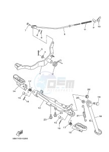 TT-R110E (B51A B51B B51C B51C) drawing STAND & FOOTREST