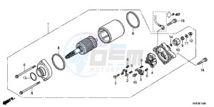 TRX500FEC drawing STARTER MOTOR