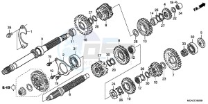 GL1800D GoldWing - GL1800-D UK - (E) drawing TRANSMISSION