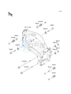 ZX 750 P [NINJA ZX-7R] (P5-P8) [NINJA ZX-7R] drawing ENGINE MOUNT