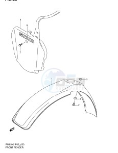 RM85 (P2) drawing FRONT FENDER