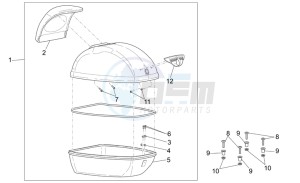 Scarabeo 50 4T E2 drawing Top box