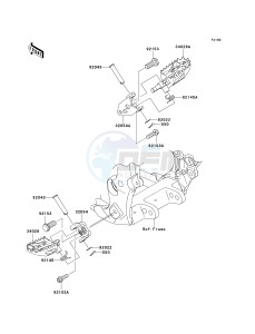 KX 450 D [KX450F] (D6F) D6F drawing FOOTRESTS