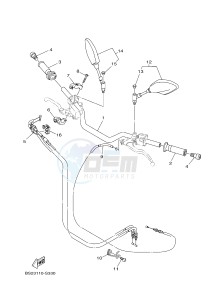 MTN850 MTN-850D MT-09 SP (B6C1) drawing STEERING HANDLE & CABLE