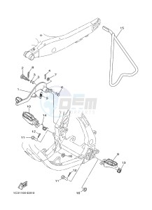 YZ250 (1SS8 1SS8) drawing STAND & FOOTREST