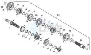 Shiver 750 PA (AA, JP, MAL, T) drawing Gear box