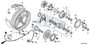 VFR800XC drawing REAR WHEEL