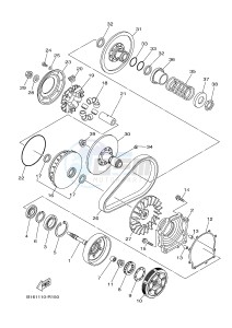 YFM700FWAD YFM70GPLG GRIZZLY 700 EPS LIMITED EDITION (B315) drawing CLUTCH