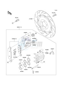 EJ 650 A [W650] (A2-A4 A4 CAN ONLY) W650 drawing FRONT BRAKE