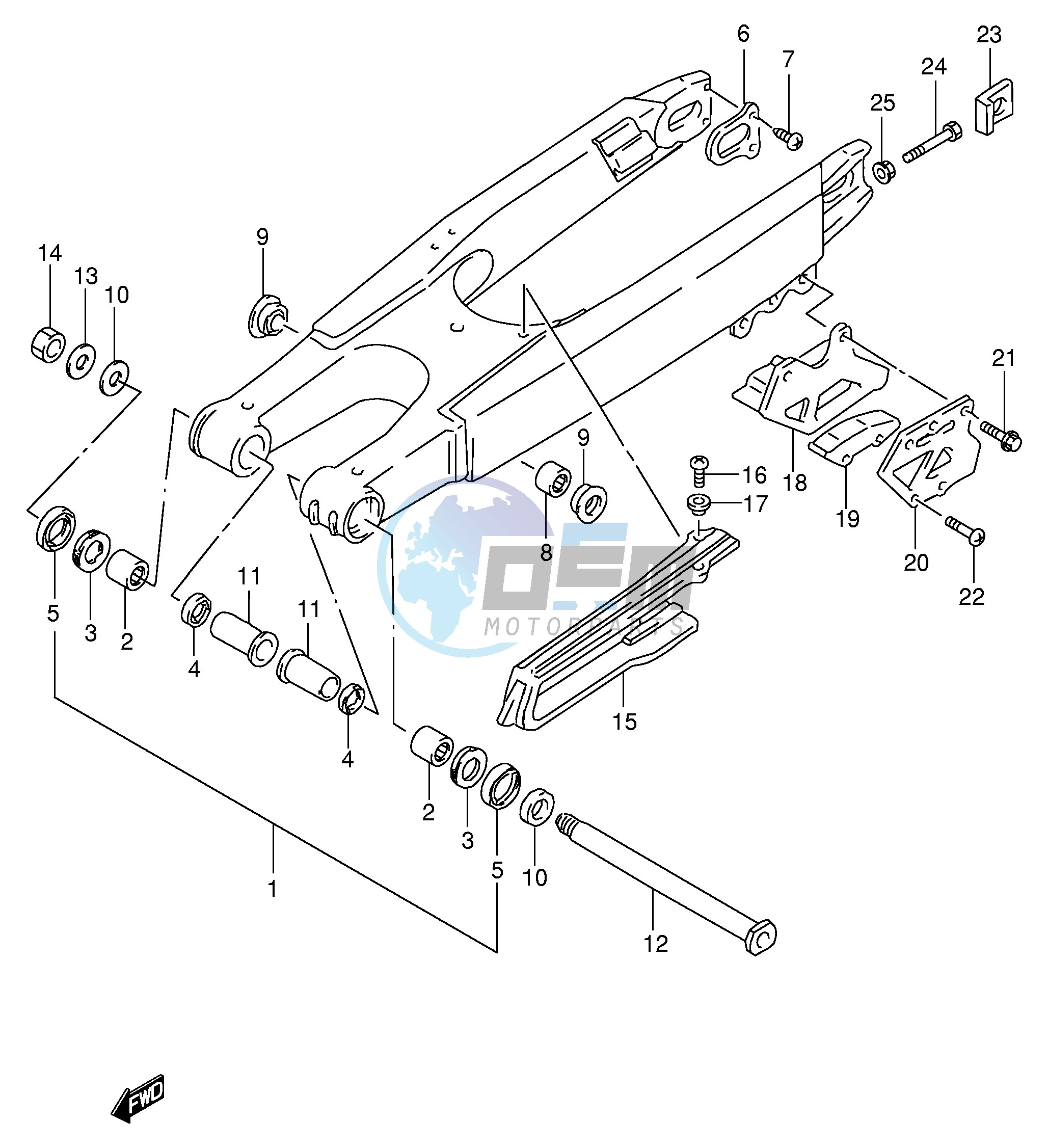 REAR SWINGING ARM (MODEL W)