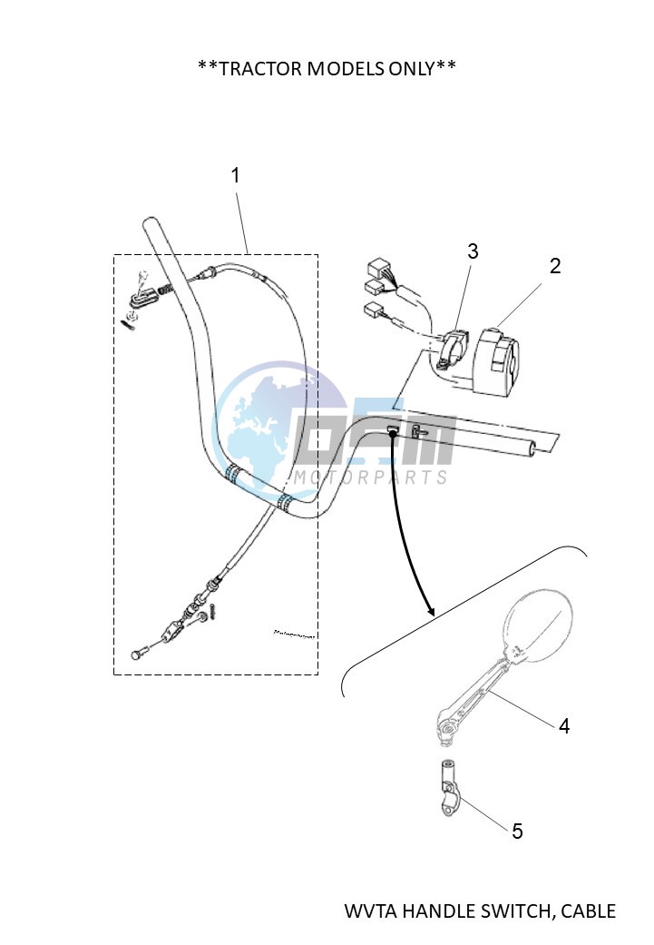 WVTA HANDLE SWITCH, CABLE