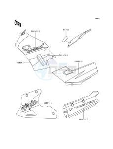 EX 250 F [NINJA 250R] (F10-F14) [NINJA 250R] drawing DECALS-- EBONY- --- EX250-F13- -