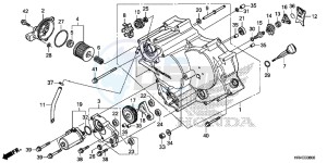 TRX500FE1G TRX500 Europe Direct - (ED) drawing FRONT CRANKCASE COVER