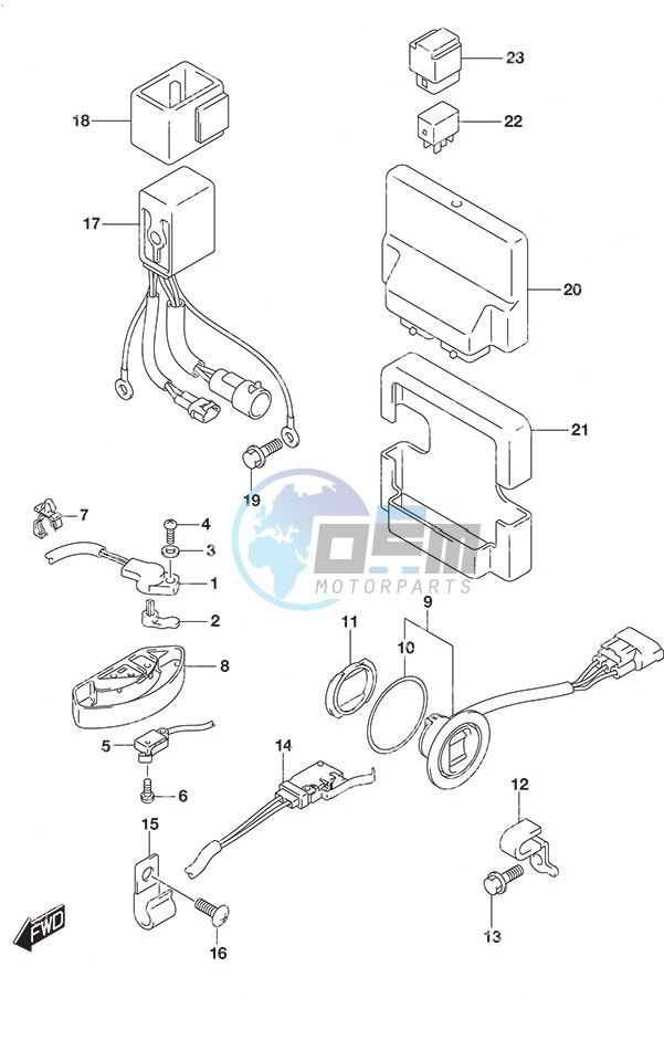 PTT Switch/Engine Control Unit