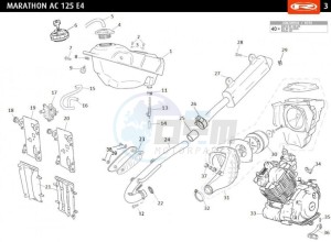 MARATHON-125-AC-E4-FREE-JUMP-AUSTRIA-FREE-JUMP-GREEN drawing TANK - EXHAUST - COMPLETE ENGINE