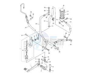 FJR AS 1300 drawing REAR MASTER CYLINDER