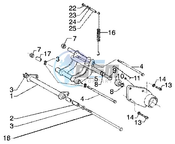 Swinging arm