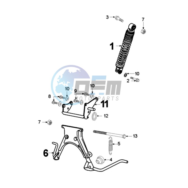 REAR SHOCK AND STAND