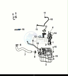 FIDDLE IV 50 (XG05W1-EU) (E5) (M1-M3) drawing FUEL TANK