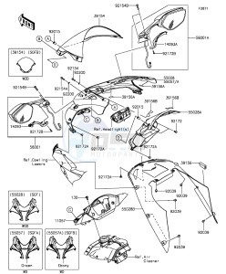 NINJA ZX-10R ABS ZX1000SGFA XX (EU ME A(FRICA) drawing Cowling